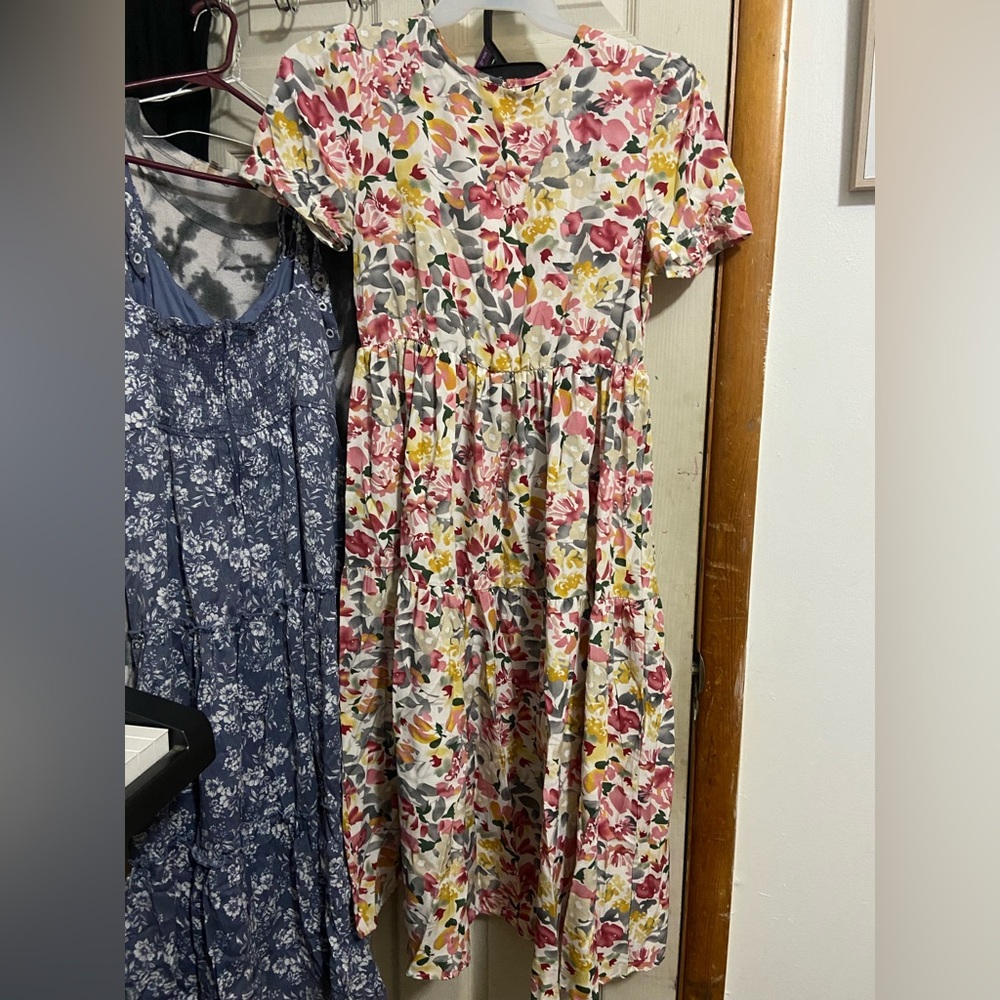 SHEIN Floral Dress - Pink and Yellow